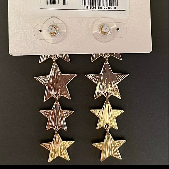 Sugarfix by Baublebar NWT Gold Tone Shooting Star NICKEL FREE Earrings dangle - Picture 3 of 5
